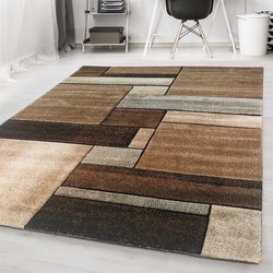 Kristal Modern bruin grijs vloerkleed - 120 X 170 CM