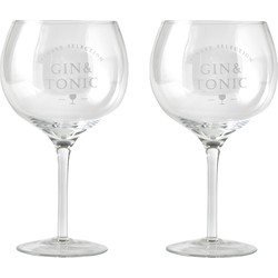 Riviera Maison - Gin Tonic Glazen - Finest Selection Gin & Tonic Glass - 800ML - Set van 2 Stuks