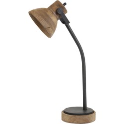 Light&living Bureaulamp 30x18x64 cm IMBERT hout bruin+mat zwart