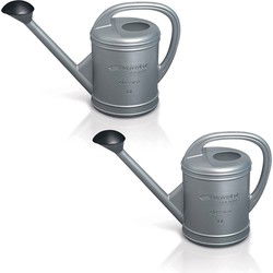 Prosperplast Gieter - 2x - grijs - kunststof - met broeskop - 10 liter - Gieters