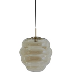 Light&living Hanglamp Ø45x48 cm MISTY glas amber+goud