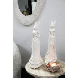 PTMD Deco Object Courtnay - 15x14x42 cm - Poly - Wit