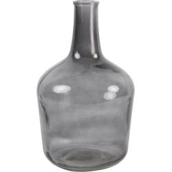 Countryfield vaas - transparant grijs - glas - XL fles - D25 x H42 cm - Vazen