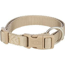 TRIXIE HALSBAND HOND PREMIUM ZAND TAUPE 15-25X1 CM