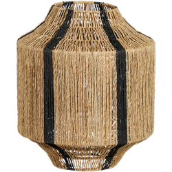 Mica Decorations Liliano Lantaarn - H36 x Ø30 cm - Jute - Zwart