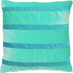 Dutch Decor PEMM - Kussenhoes velvet 45x45 cm - Beveled Glass - groen - blauwe streepjes - Dutch Decor