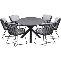 Garden Impressions Fabrice tuinset 7-delig - Scot tuintafel Napoli grey 230x115 cm