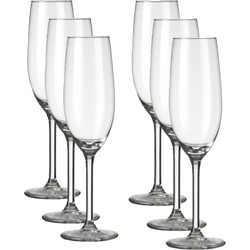 Set van 12x stuks champagneglazen transparant 210 ml Esprit - Champagneglazen