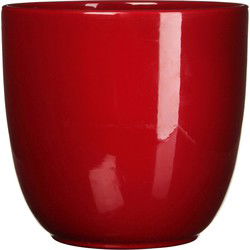 Mica Decorations Tusca Bloempot - 25x25x23 cm - Keramiek - Donkerrood