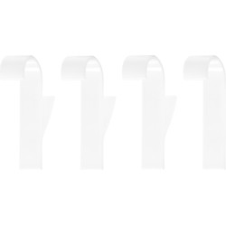 QUVIO Handdoekhouder plastic haakje - set van 4 - Wit