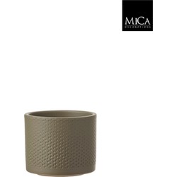 Era pot rond groen h10xd12 cm - Mica Decorations