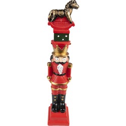 Clayre & Eef Kerstdecoratie Notenkraker 23 cm Rood Polyresin