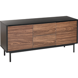 Beliani OKLAND - Sideboard-Zwart-Vezelplaat