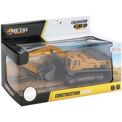 Metal World Graafmachine met Rupsbanden 1:55 Geel/Zwart