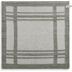 Knit Factory Gebreide Keukendoek - Keukenhanddoek Olivia - Ecru/Khaki - 50x50 cm