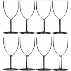 Rosti Mepal Wijnglazen - 8x - kunststof - 300 ml - 8 x 16 cm - Wijnglazen