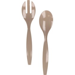 Plasticforte Sla bestek/couvert setje - beige - kunststof - 29 cm - Slabestek