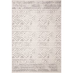 Safavieh Boho Chic Indoor Woven Area Rug, Tulum Collection, TUL267, in Ivory & Grey, 160 X 229 cm