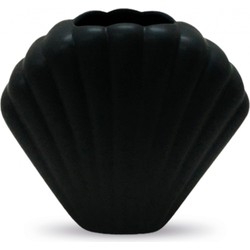 Vaas Shell - Mat Zwart - Large - H21 cm