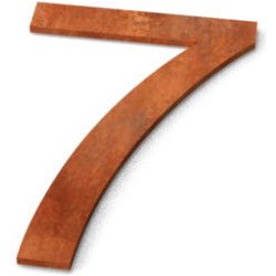 Nummer 7 Model: Huisnummer Corten