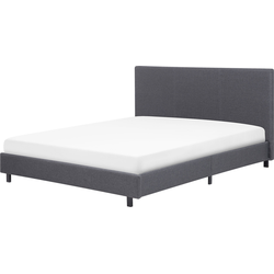 Beliani ALBI - Tweepersoonsbed-Grijs-Polyester