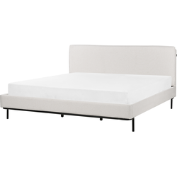 Beliani CORIO - Tweepersoonsbed-Grijs-Polyester