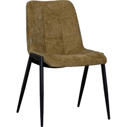 LABEL51 Eetkamerstoel Noor - Mustard - Elite - Black Frame