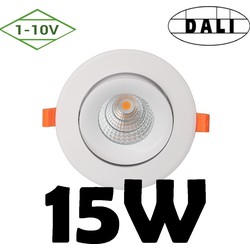 Dali of 1-10V 15W dimbare inbouwspot 5 jr garantie 119 mm buitenmaat