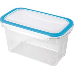 1x Voedsel plastic bewaarbakje 1,2 liter transparant - Vershoudbakjes