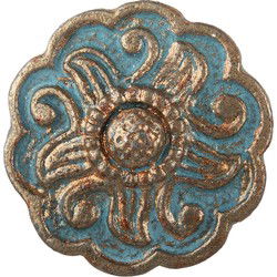 Clayre & Eef Deurknop  Ø 3x4 cm Bruin Metaal Meubelknop