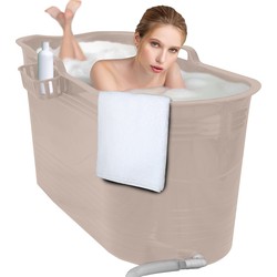 Zitbad Mira - Bath Bucket XL - Inclusief badrek - 400L - Ligbad 122 cm - Costa Rica Sand
