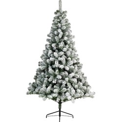 Kunstkerstboom Imperial pine snowy h210 cm groen/wit