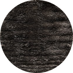 Tapijtenloods Pearl Soft Rond Shaggy Hoogpolig Vloerkleed Effen Taupe- 160 CM ROND