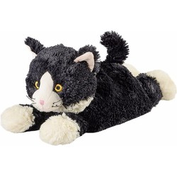 Zwarte katten heatpack/coldpack knuffels 38 cm knuffeldieren - Opwarmknuffels