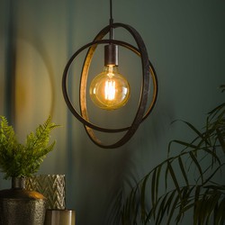 Hoyz - Industrieel Hanglamp - 1 Lamp - Turn around - Zwart