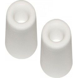 Deurbuffer / deurstopper - 2x - wit - rubber - 75 x 40 mm - deurstop - Deurstoppers