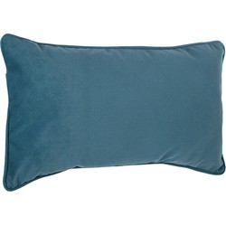 Atmosphera Bank/sierkussens huiskamer Sophia - 30 x 50 cm - Blauw - Sierkussens