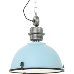 Industriële Glazen Steinhauer E27 Hanglamp - Blauw