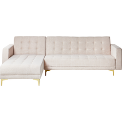 Beliani ABERDEEN - Hoekbank-Beige-Polyester