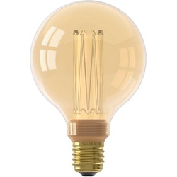 LED Glassfiber Globe Lamp G95 220-240V 3,5W 120lm E27, goud 1800K dimbaar