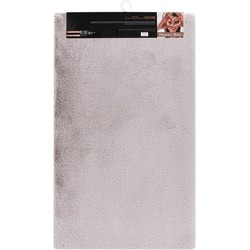 Tapijtenloods Heaven Vacht - Badmat Fluffy - Hoogpolig - Soft Touch Effen - Zilver Grijs- 67x110 CM