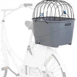 TRIXIE FIETSMAND VOOR BAGAGEDRAGER MET DRAADKOEPEL KUNSTSTOF GRIJS 46X36X47 CM