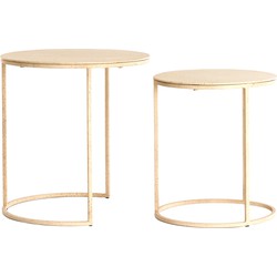 Light & Living - Bijzettafel SADAR - Ø52x46cm - Bruin - Set van 2