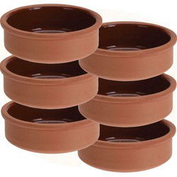 Tapas schaaltjes 500 ml - 6x - terracotta - 12 x 4 cm - Hapjes - Snack en tapasschalen
