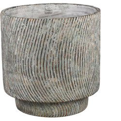 PTMD Bloempot Nigel - 40x40x40 cm - Cement - Grijs