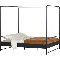 vtwonen Bunk Hemelbed - Metaal - Zwart - 190x205x165