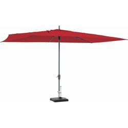 Rechteckiger ziegelroter Regenschirm 400 x 300 cm Sonnensegel Madison - Madison