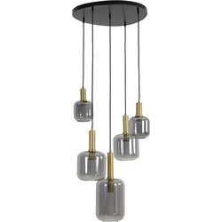 Light & Living - hanglamp - Lekar - brons - glas - design lamp - E27 - 2949084