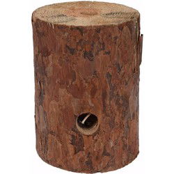 Zweedse boomstam houtblok fakkel - 2x - buiten - 20 cm - Tuinfakkels - Fakkels