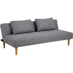 Slaapbank - Lichtgrijs Stof - 180x86x74cm - Malven